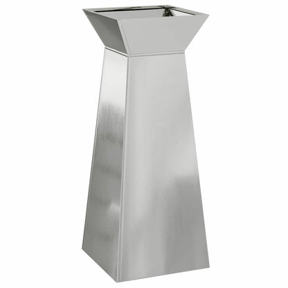 Vaso a Pilastro Argento 40 x 40 x 100 cm