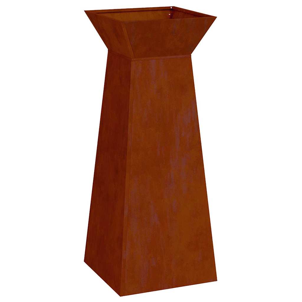 Vaso a Pilastro Argento 40 x 40 x 100 cm