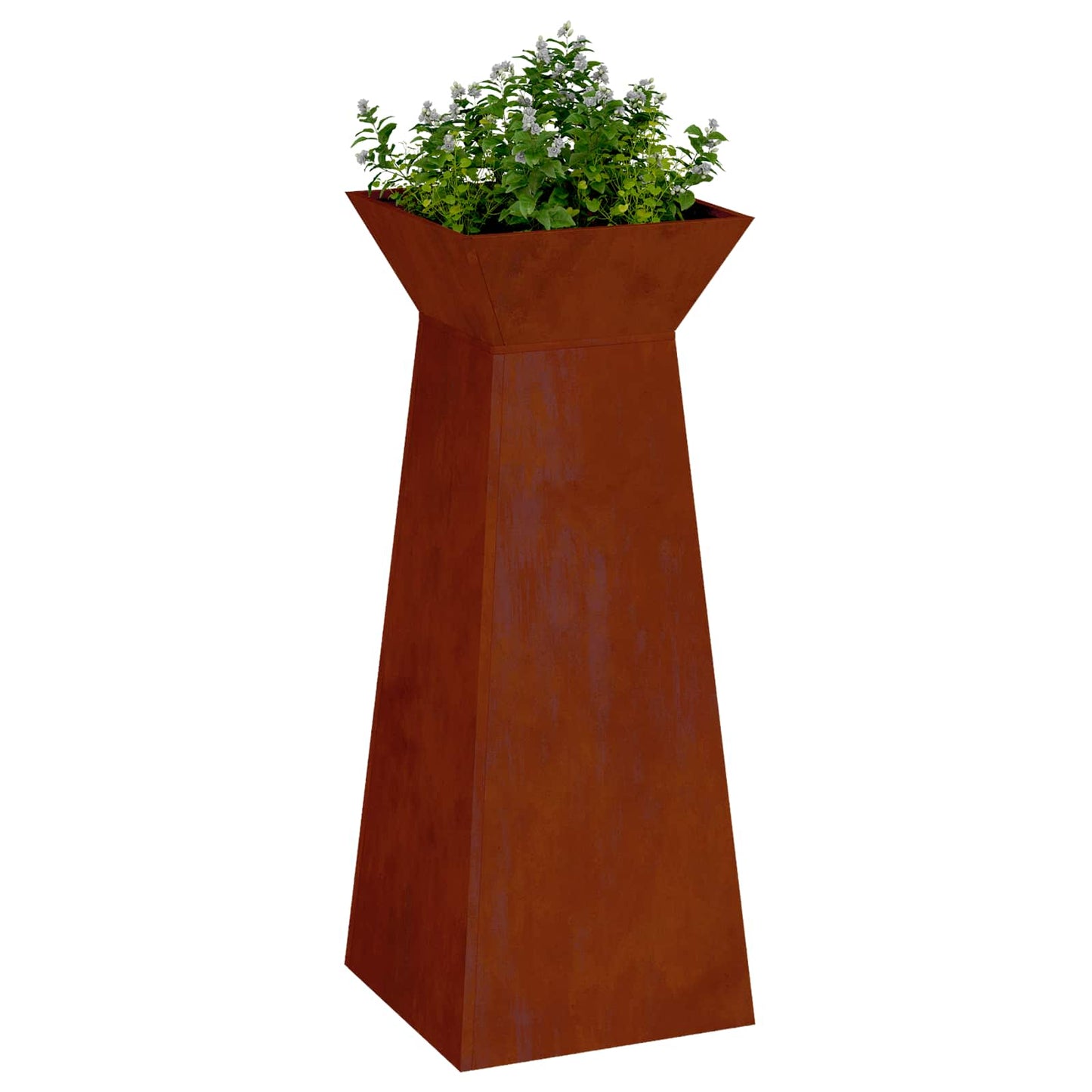 Vaso a Pilastro Argento 40 x 40 x 100 cm