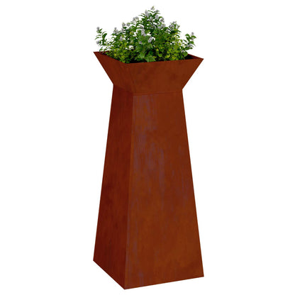 Vaso a Pilastro 2 pcs Argento 40 x 40 x 100 cm