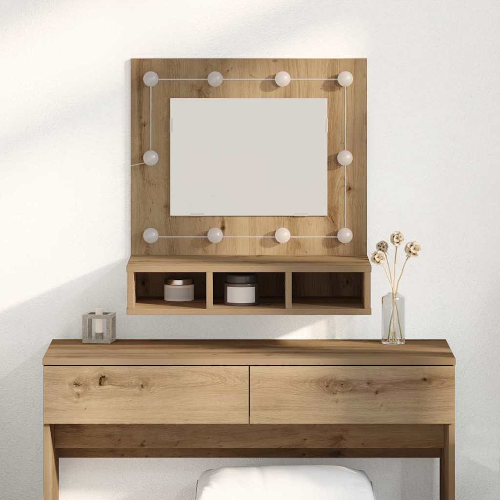 Mobiletto per specchio Rovere artigianale 60 x 31,5 x 62 cm