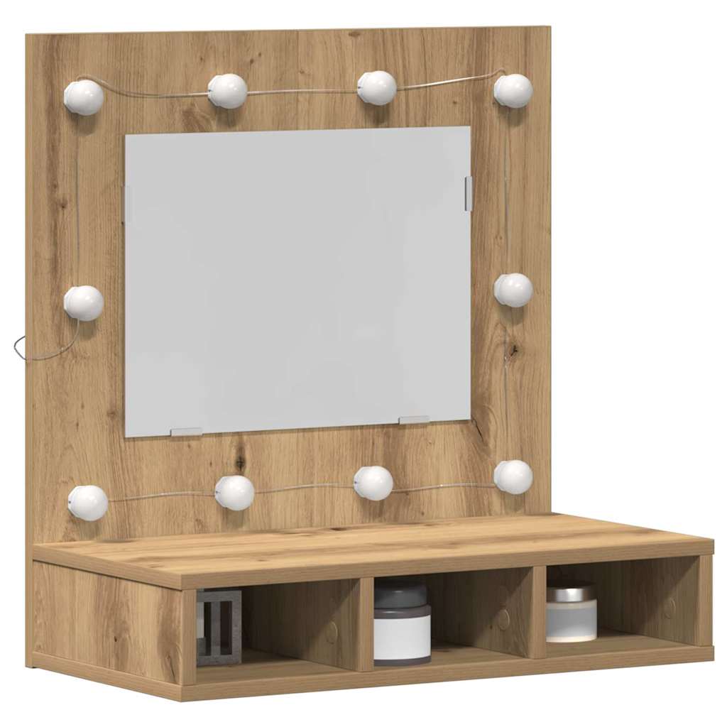 Mobiletto per specchio Rovere artigianale 60 x 31,5 x 62 cm