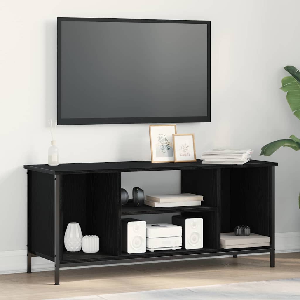 Mobile TV Rovere Nero 102 x 35 x 45 cm Legno multistrato