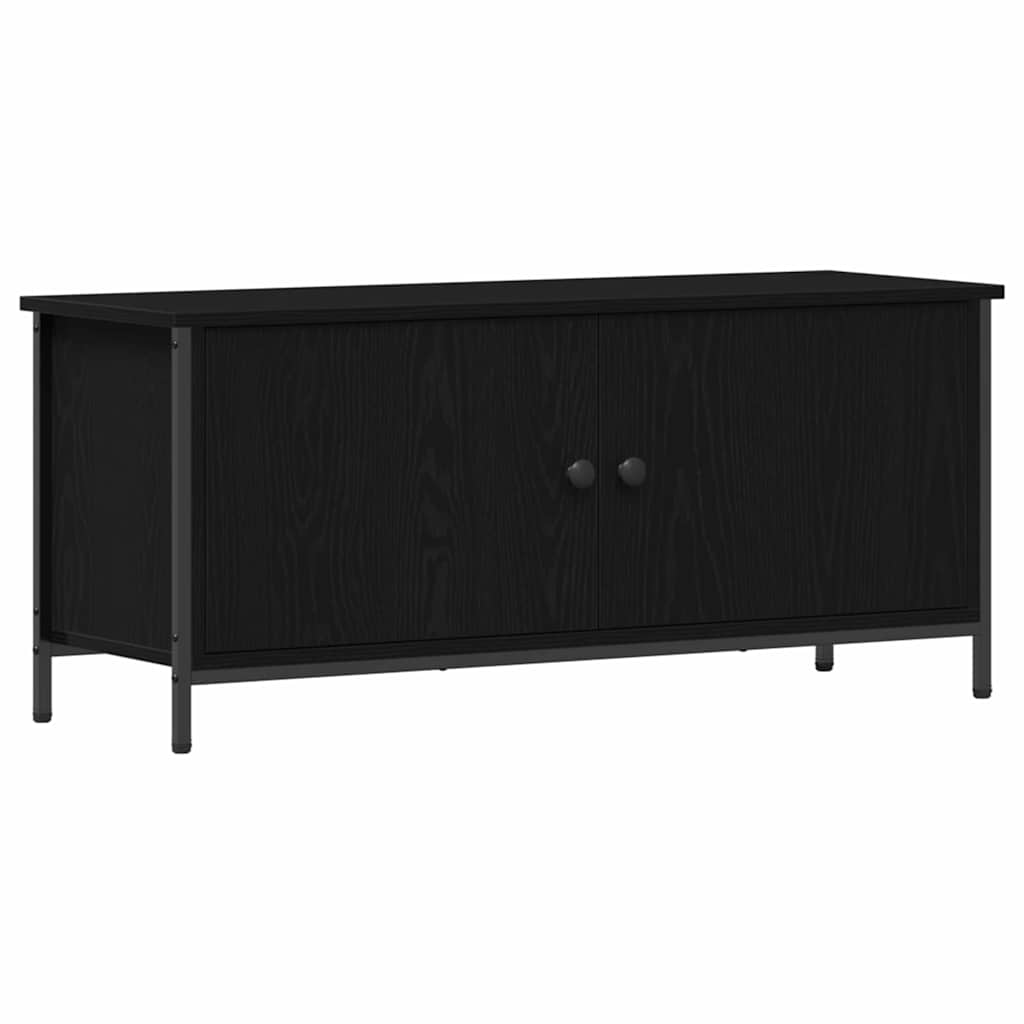 Mobile TV Rovere Nero 100 x 35 x 45 cm Legno multistrato