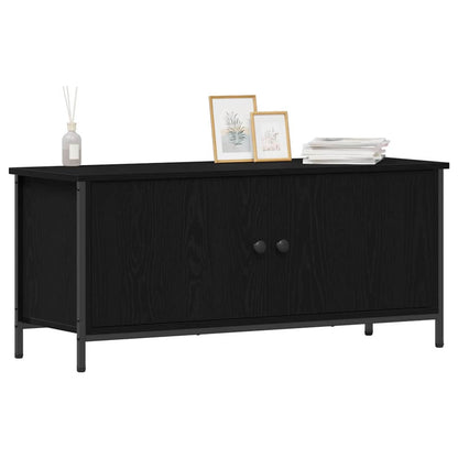 Mobile TV Rovere Nero 100 x 35 x 45 cm Legno multistrato