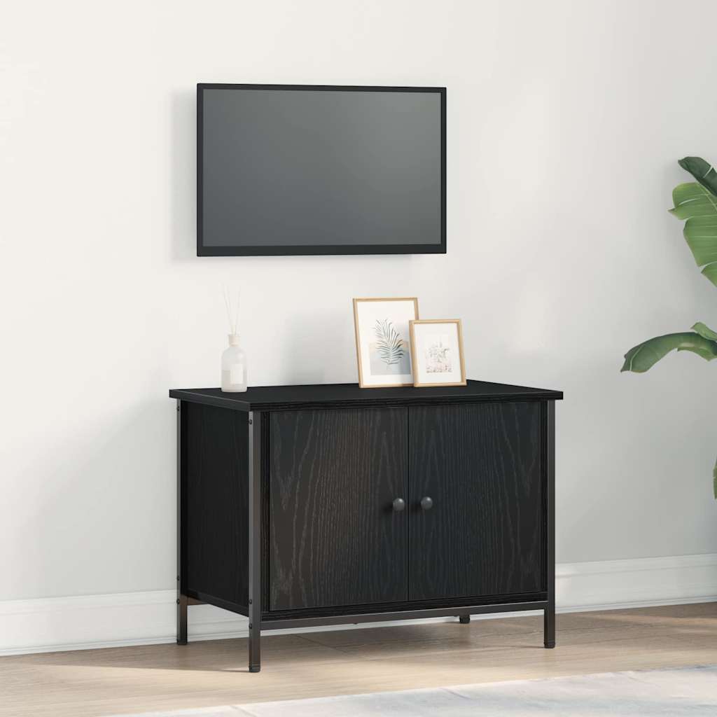 Mobile TV Rovere Nero 60 x 35 x 45 cm Legno multistrato