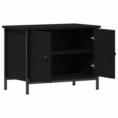 Mobile TV Rovere Nero 60 x 35 x 45 cm Legno multistrato