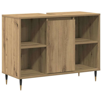 Mobile da Bagno con porta Rovere artigianale 80 x 33 x 60 cm
