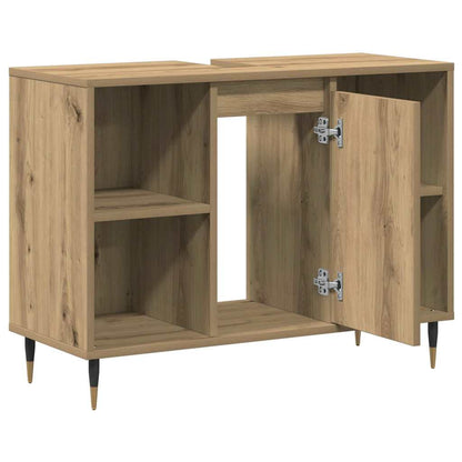 Mobile da Bagno con porta Rovere artigianale 80 x 33 x 60 cm