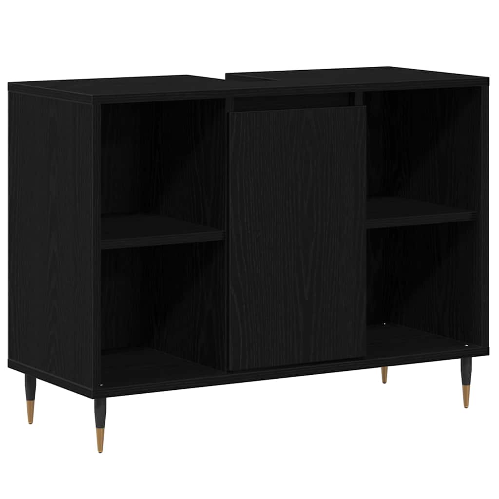 Mobile da Bagno Nero 80 x 33 x 60 cm Legno multistrato