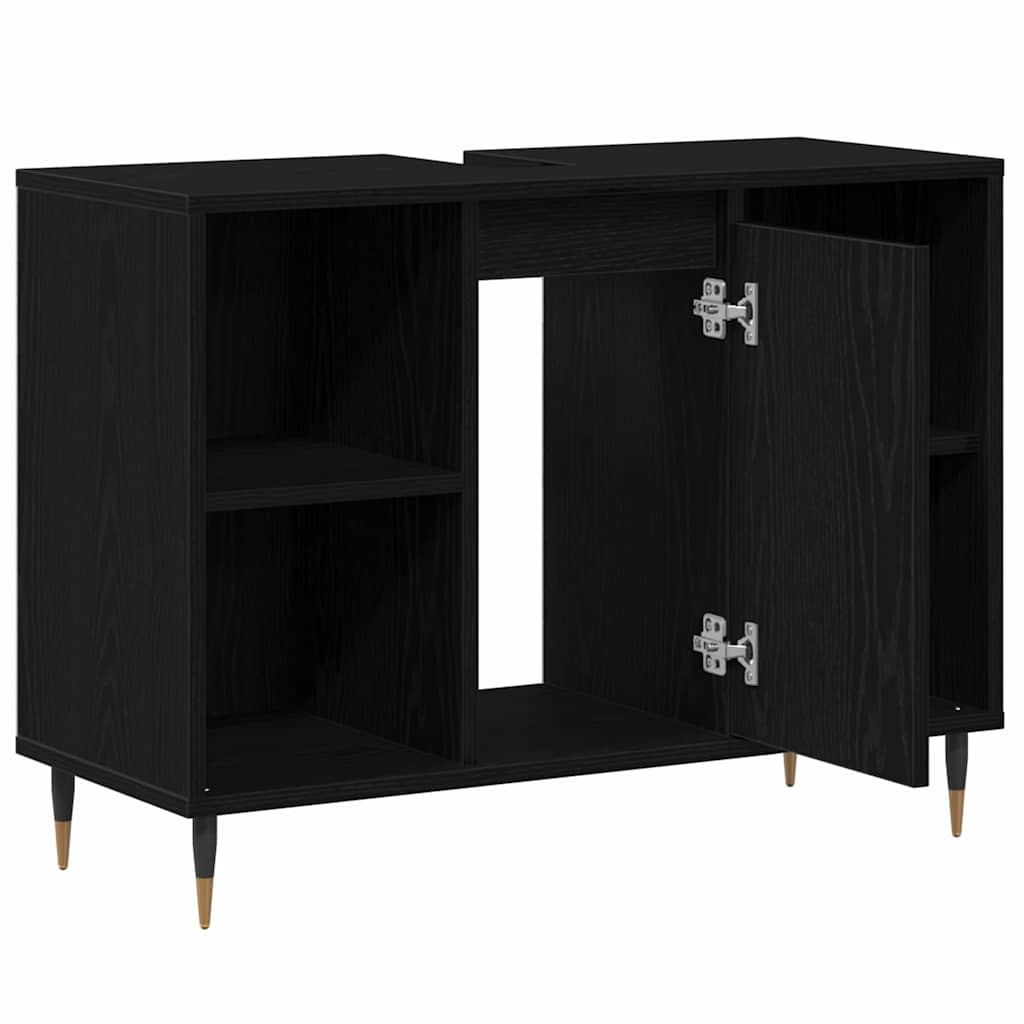 Mobile da Bagno Nero 80 x 33 x 60 cm Legno multistrato