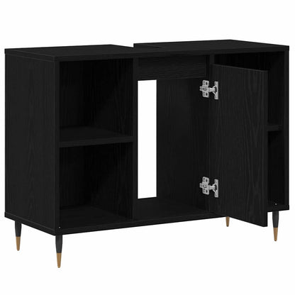 Mobile da Bagno Nero 80 x 33 x 60 cm Legno multistrato