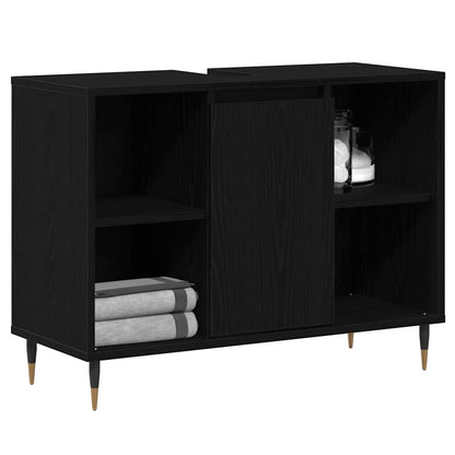 Mobile da Bagno Nero 80 x 33 x 60 cm Legno multistrato