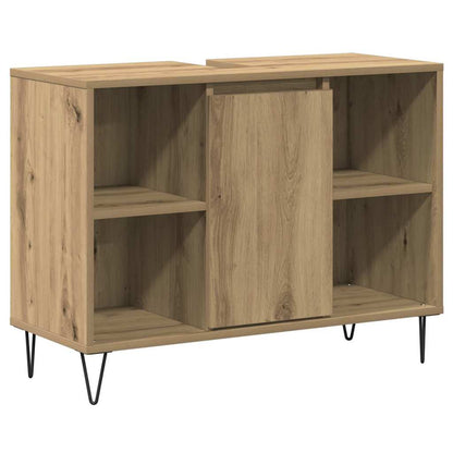 Mobile da Bagno con porta Rovere artigianale 80 x 33 x 60 cm