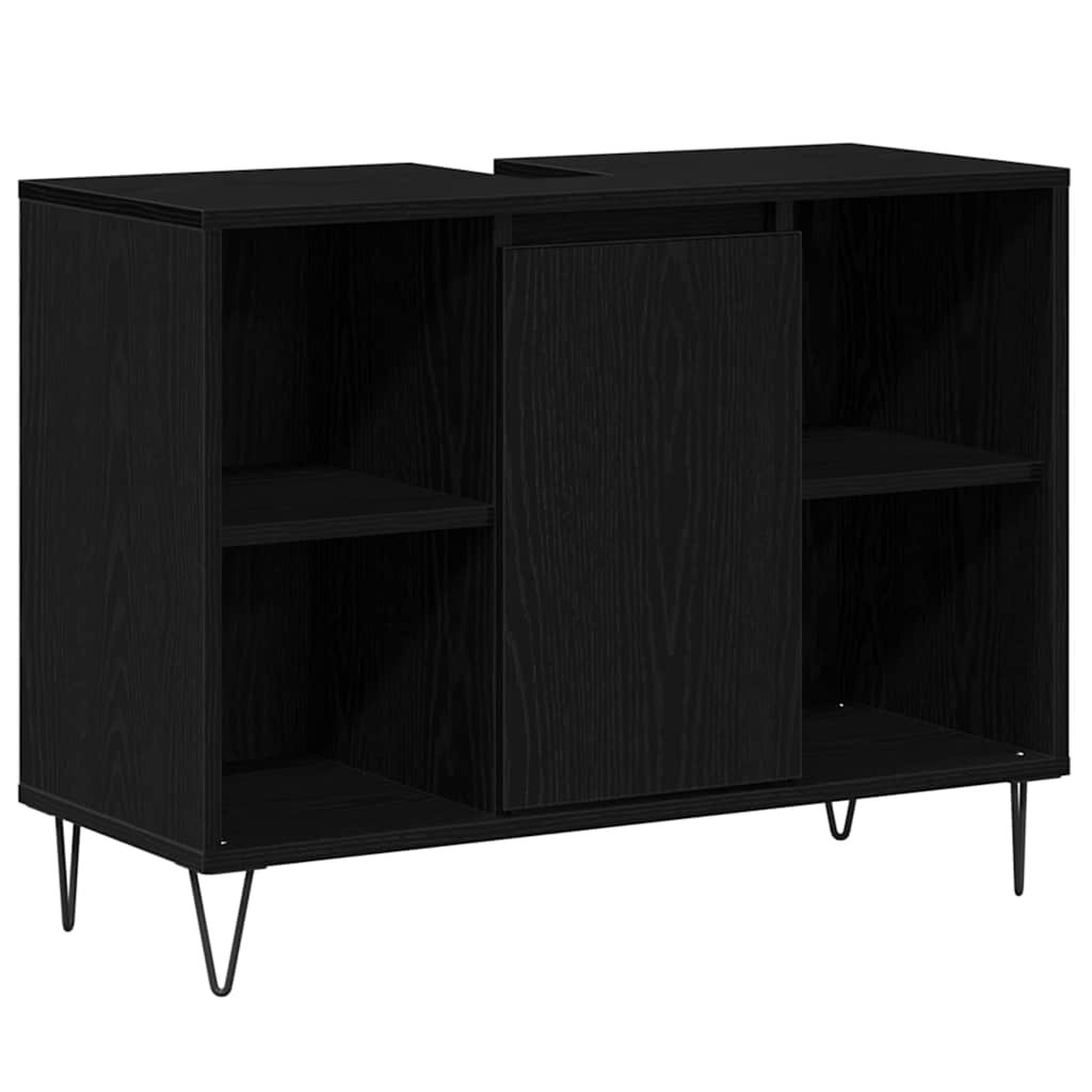Mobile da Bagno Nero 80 x 33 x 60 cm Legno multistrato