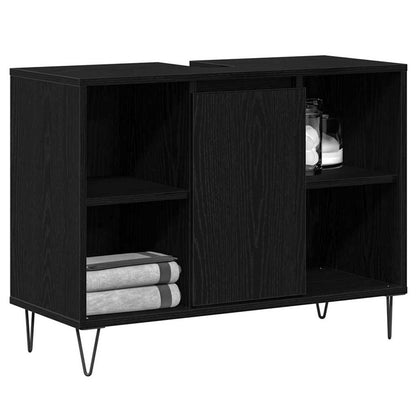 Mobile da Bagno Nero 80 x 33 x 60 cm Legno multistrato