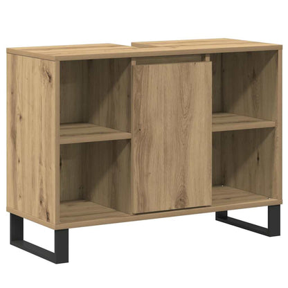 Mobile da Bagno con porta Rovere artigianale 80 x 33 x 60 cm
