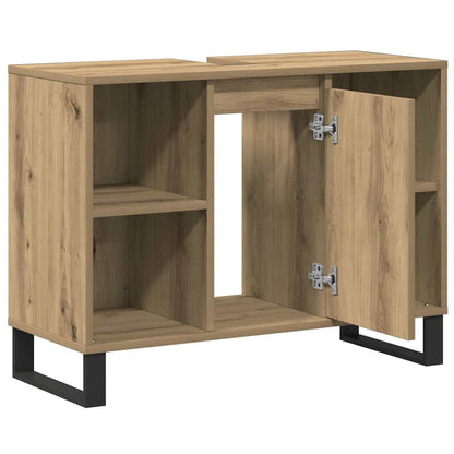 Mobile da Bagno con porta Rovere artigianale 80 x 33 x 60 cm