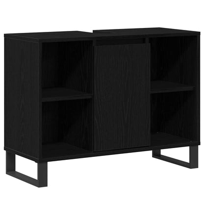 Mobile da Bagno Nero 80 x 33 x 60 cm Legno multistrato