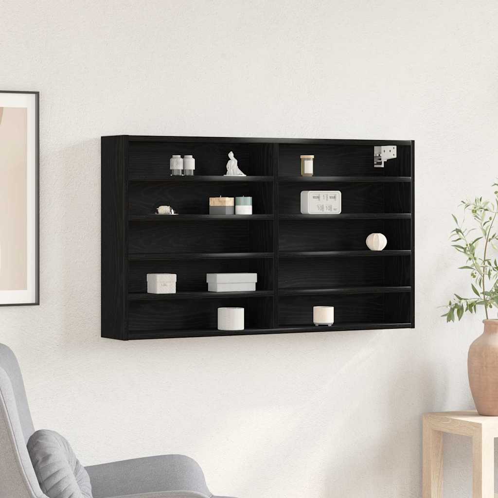 Vetrina Rovere Nero 100 x 15 x 58 cm Legno multistrato
