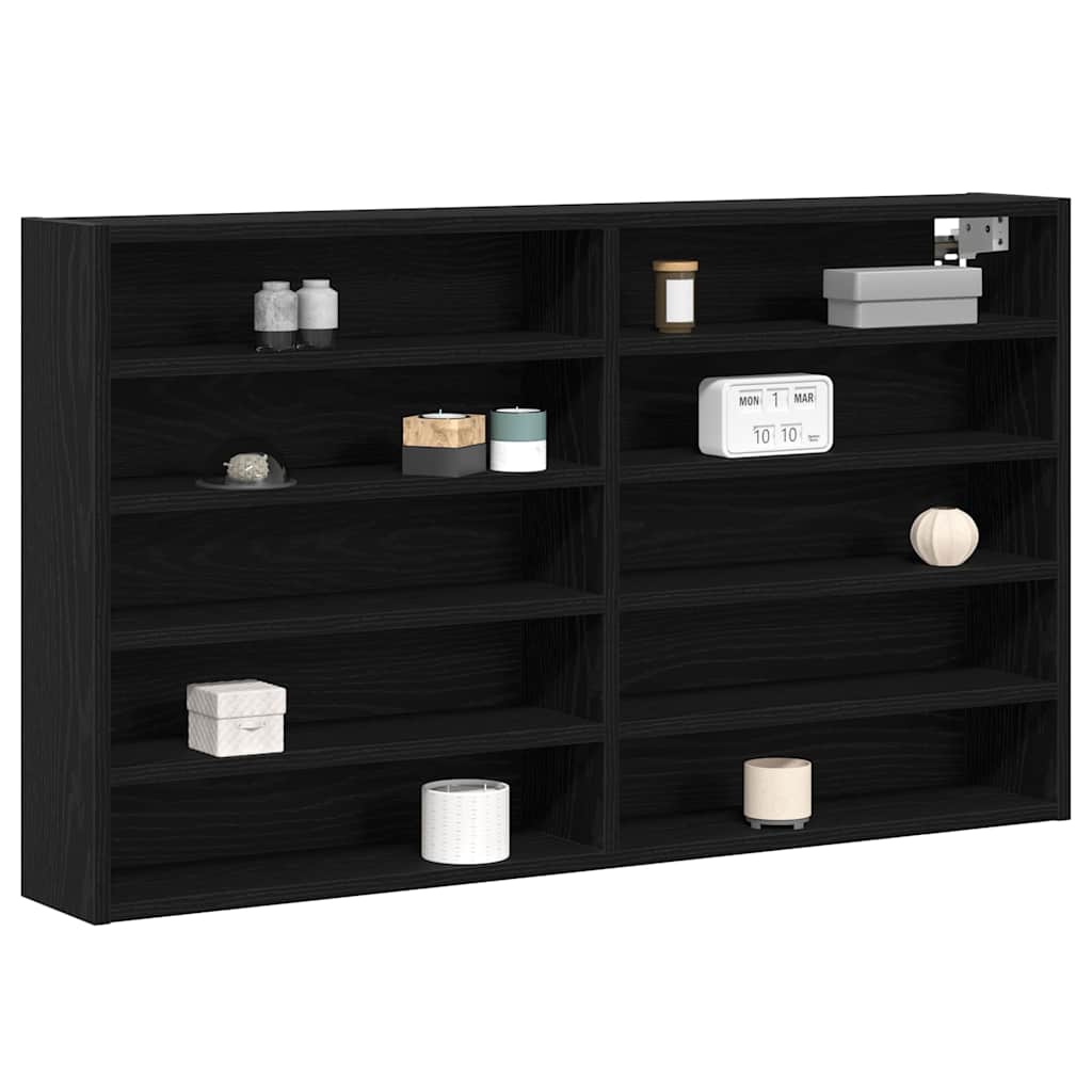 Vetrina Rovere Nero 100 x 15 x 58 cm Legno multistrato
