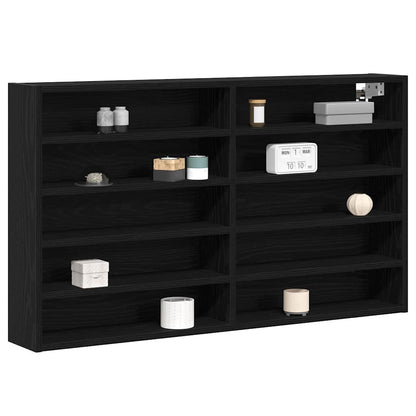 Vetrina Rovere Nero 100 x 15 x 58 cm Legno multistrato