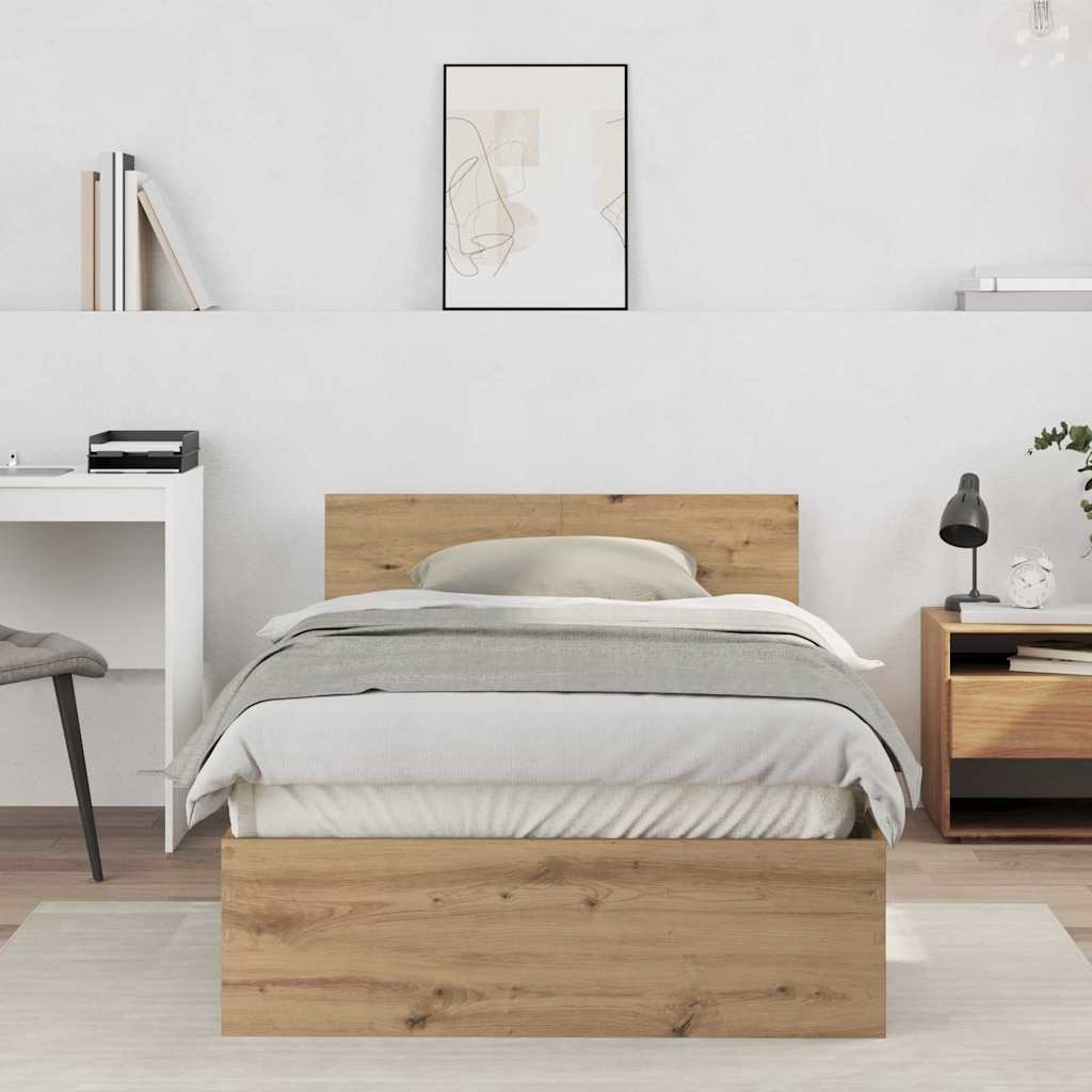 Struttura del letto Rovere artigianale 203 x 104 x 70 cm