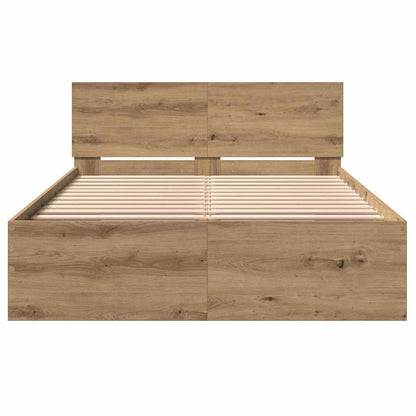 Struttura del letto Rovere artigianale 193 x 125 x 70 cm