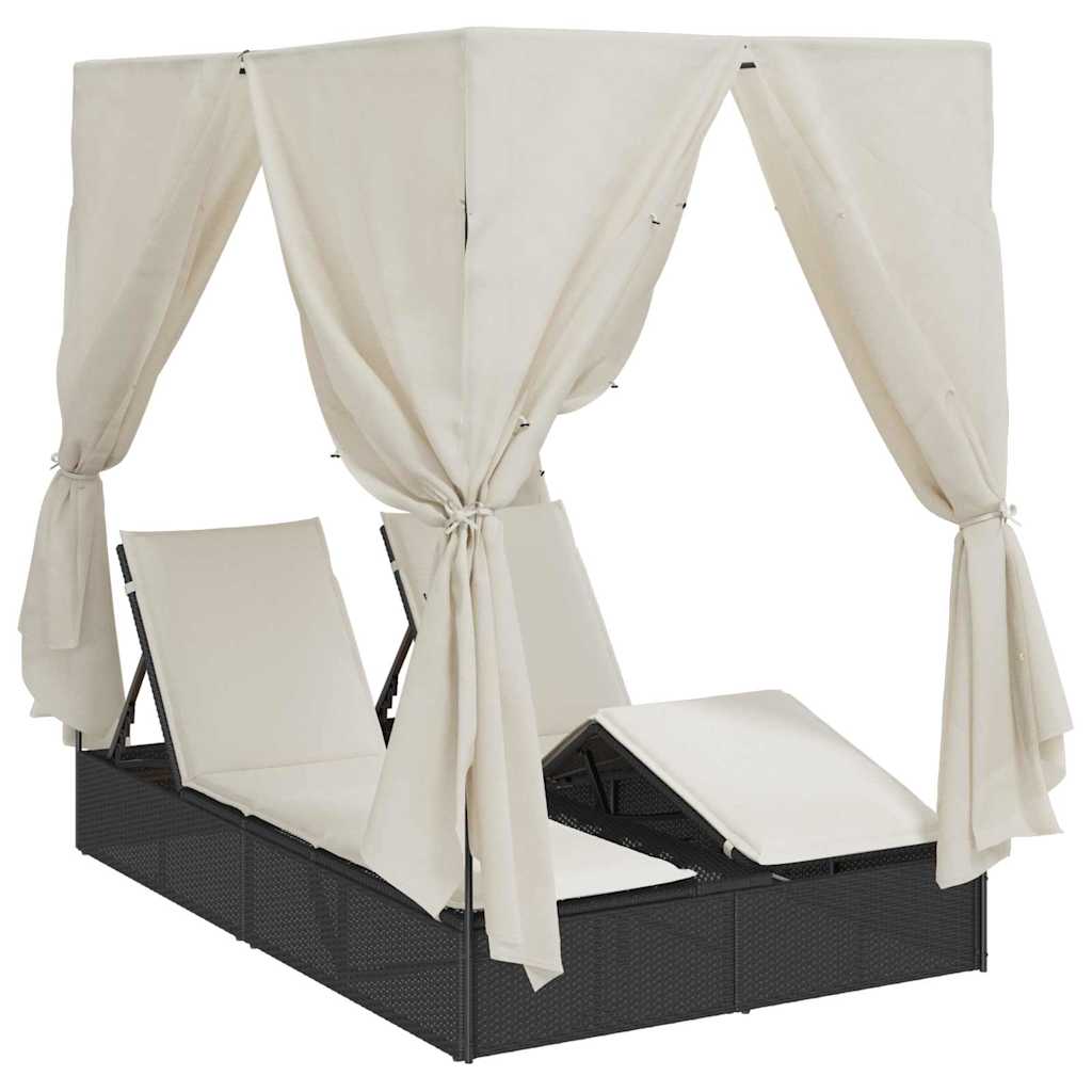 Lettino da sole doppio Bianco caldo 205 x 129 x 200 cm
