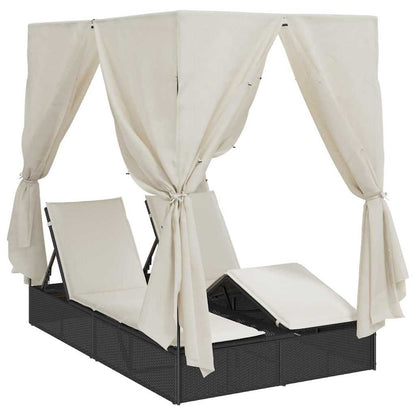 Lettino da sole doppio Bianco caldo 205 x 129 x 200 cm