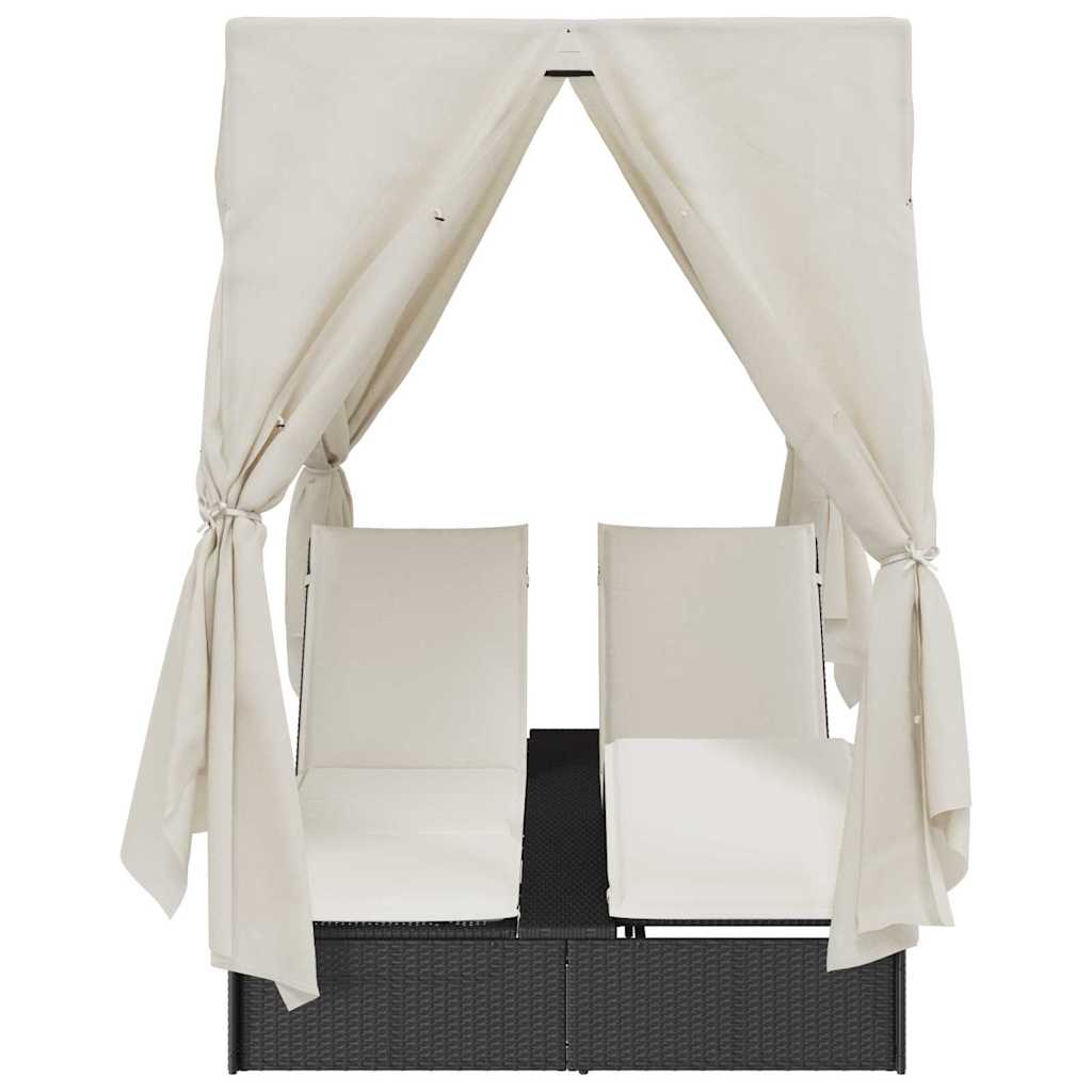 Lettino da sole doppio Bianco caldo 205 x 129 x 200 cm