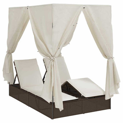 Lettino da sole doppio Bianco caldo 205 x 129 x 200 cm