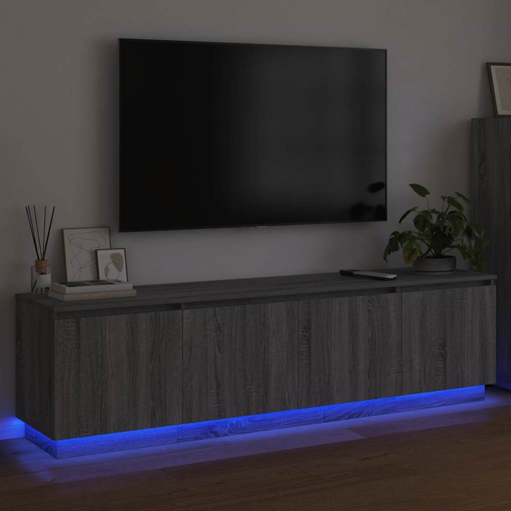Mobile TV Grigio Sonoma 180 x 38 x 49 cm Legno multistrato