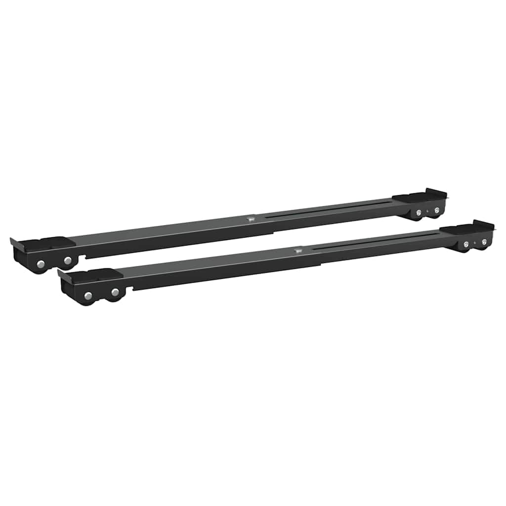 Base per lavatrice 2 pcs Nero 72 x 5 x 4,5 cm