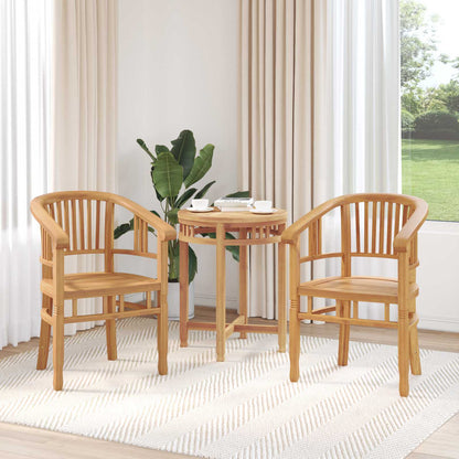 Sedia 2 pcs Marrone 63 x 58 x 89 cm Legno di teak solido