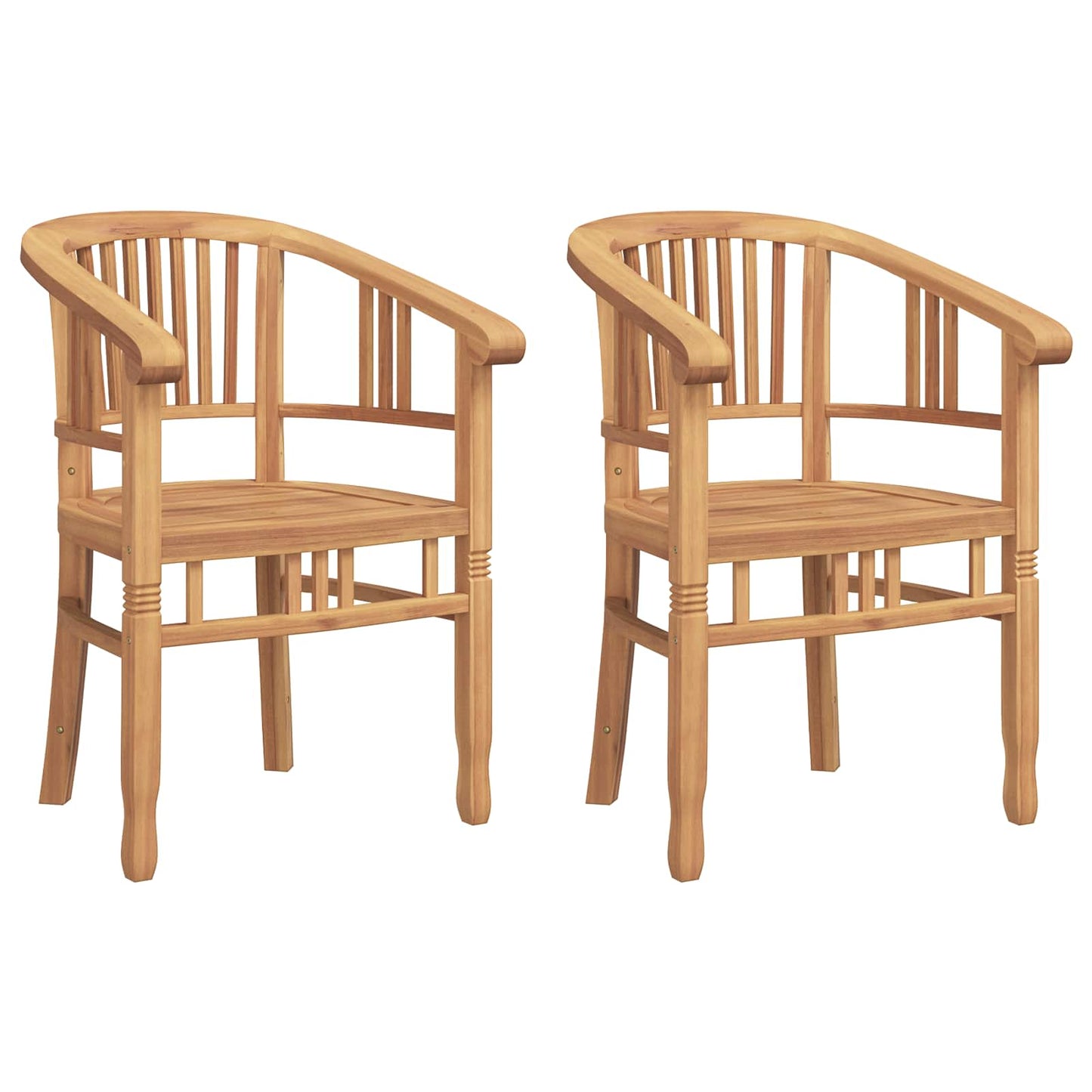Sedia 2 pcs Marrone 63 x 58 x 89 cm Legno di teak solido