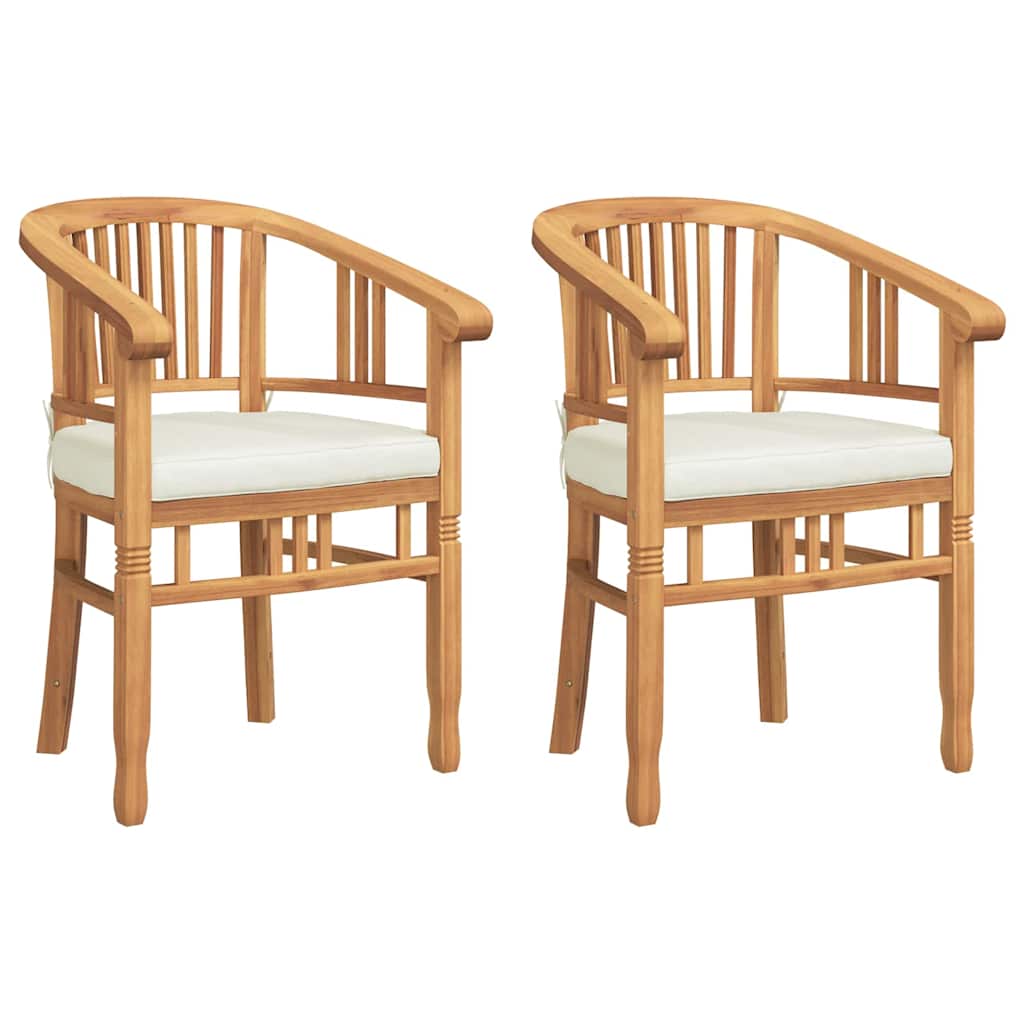 Sedia 2 pcs Marrone 63 x 58 x 89 cm Legno di teak solido