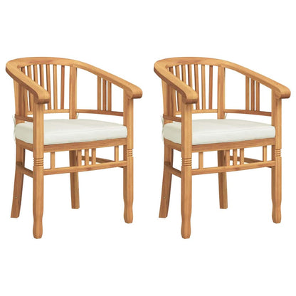 Sedia 2 pcs Marrone 63 x 58 x 89 cm Legno di teak solido