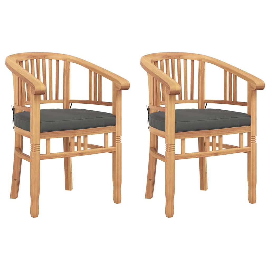 Sedia 2 pcs Marrone 63 x 58 x 89 cm Legno di teak solido