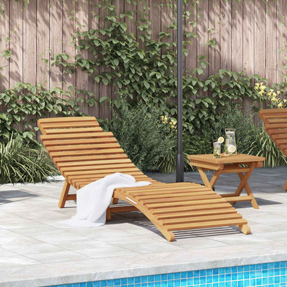 Lettino da sole Marrone 198 x 55 x 58,5 cm Legno di teak solido