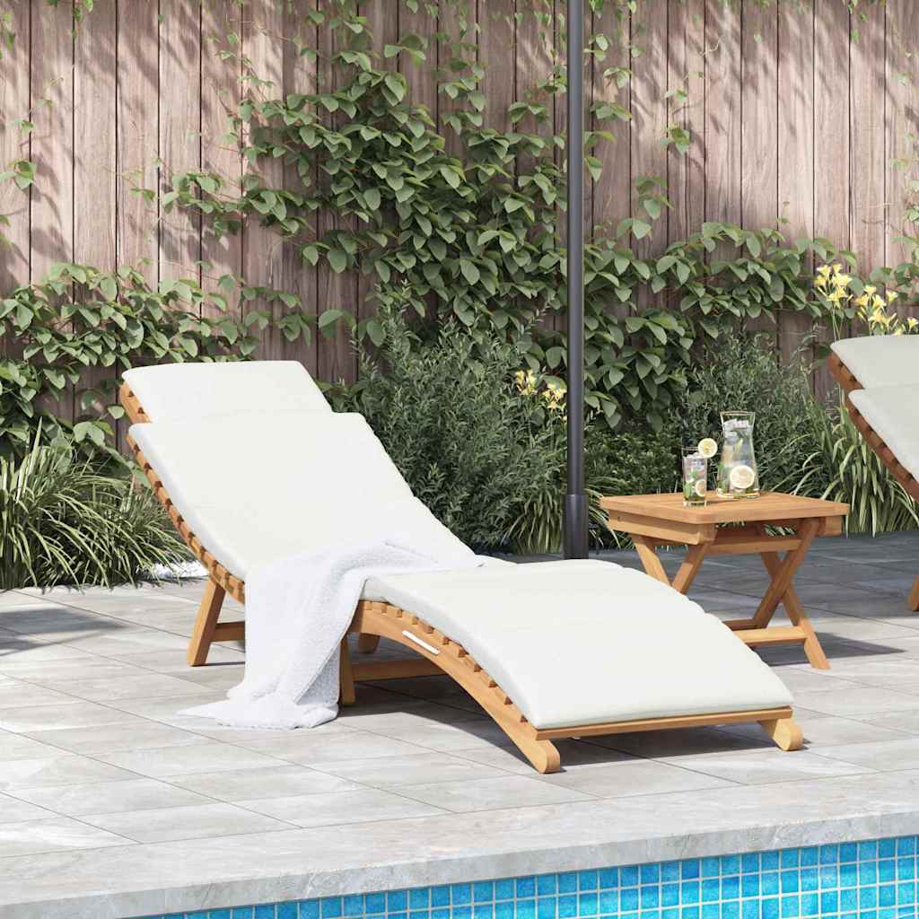 Lettino da Giardino con cuscino Marrone 198 x 55 x 58,5 cm