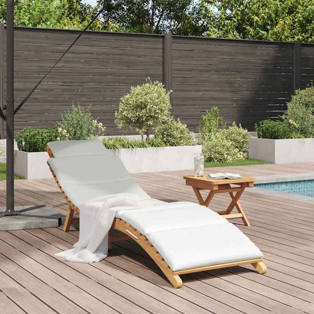 Lettino da Giardino con cuscino Marrone 198 x 55 x 58,5 cm