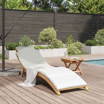 Lettino da Giardino con cuscino Marrone 198 x 55 x 58,5 cm