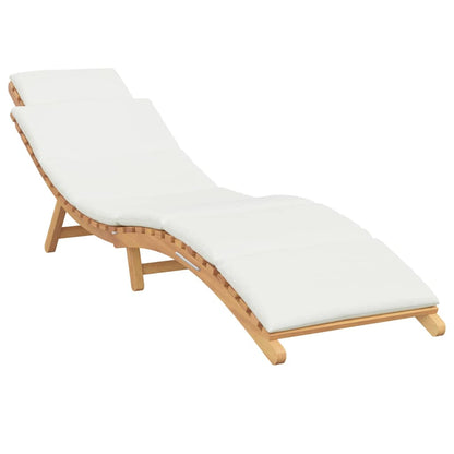 Lettino da Giardino con cuscino Marrone 198 x 55 x 58,5 cm