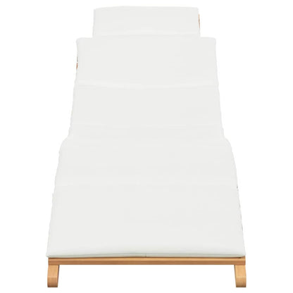 Lettino da Giardino con cuscino Marrone 198 x 55 x 58,5 cm