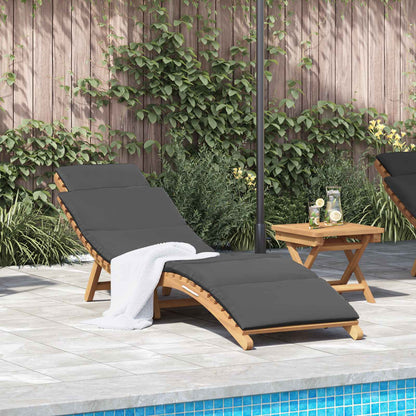 Lettino da Giardino con cuscino Marrone 198 x 55 x 58,5 cm