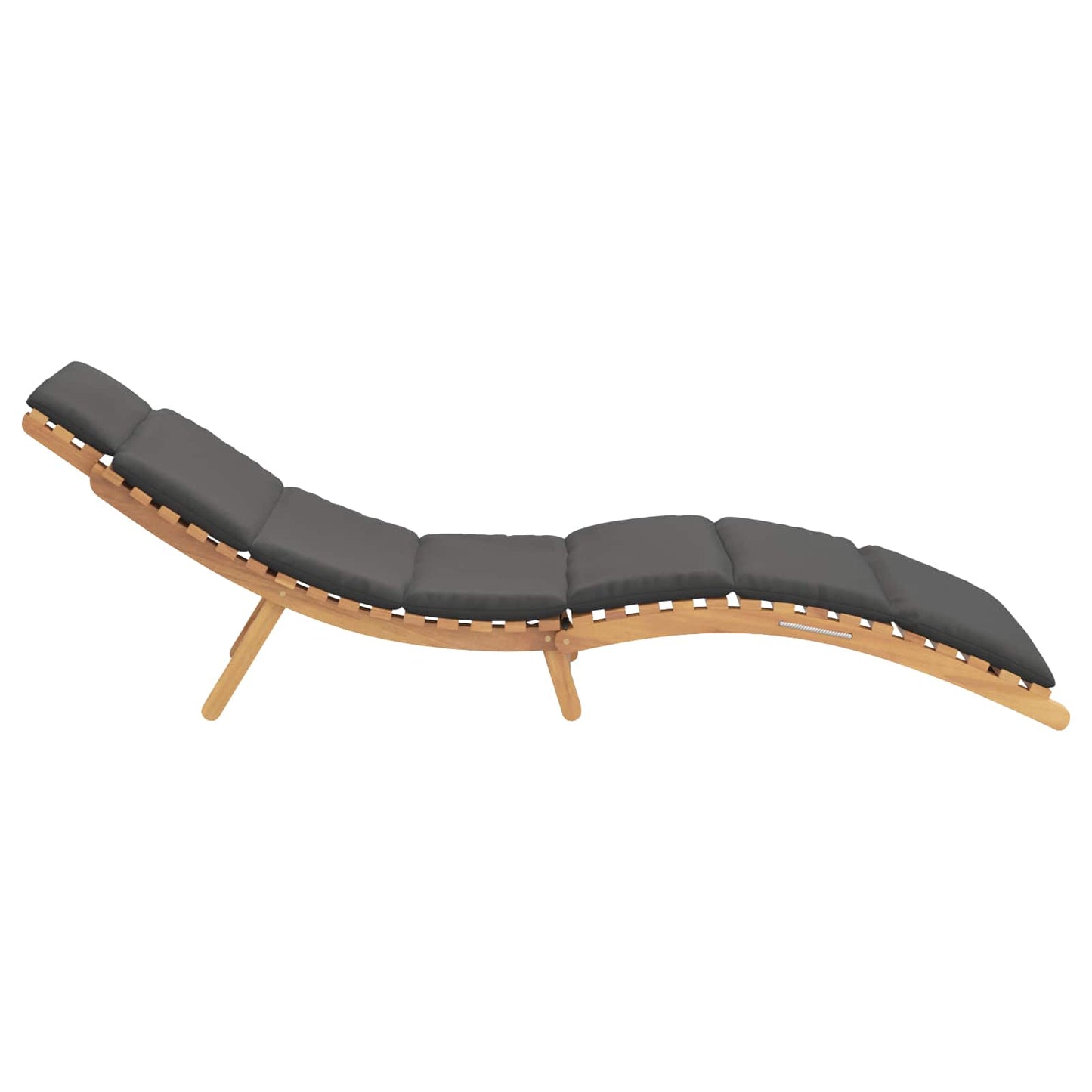 Lettino da Giardino con cuscino Marrone 198 x 55 x 58,5 cm