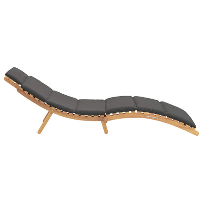 Lettino da Giardino con cuscino Marrone 198 x 55 x 58,5 cm