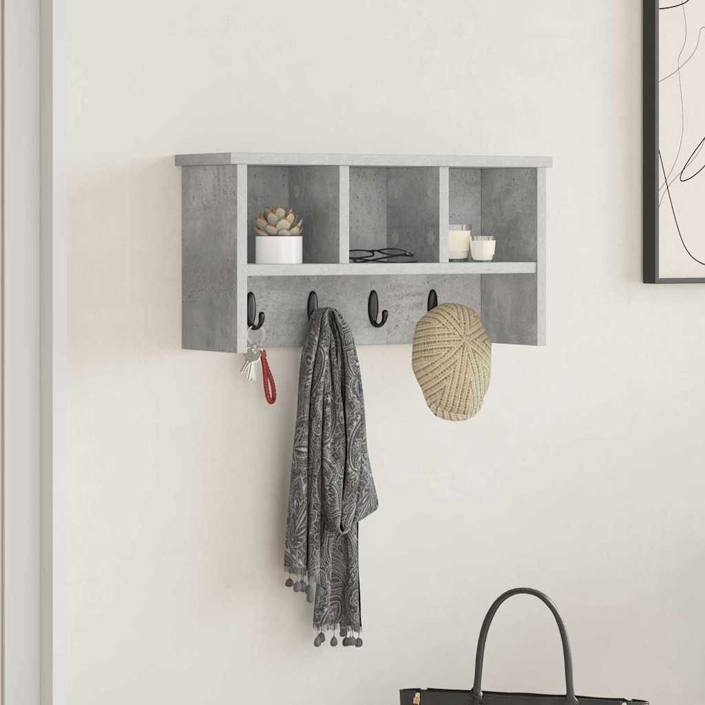 Appendiabiti a muro Grigio cemento 50 x 16 x 26 cm