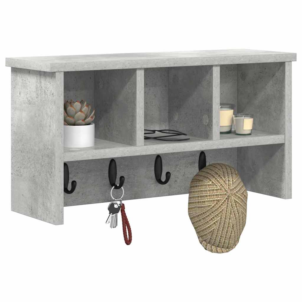 Appendiabiti a muro Grigio cemento 50 x 16 x 26 cm